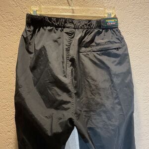 VTG LL Bean Hiking Pants Womens Size M Black Full Side Zip Nylon Unlined USA